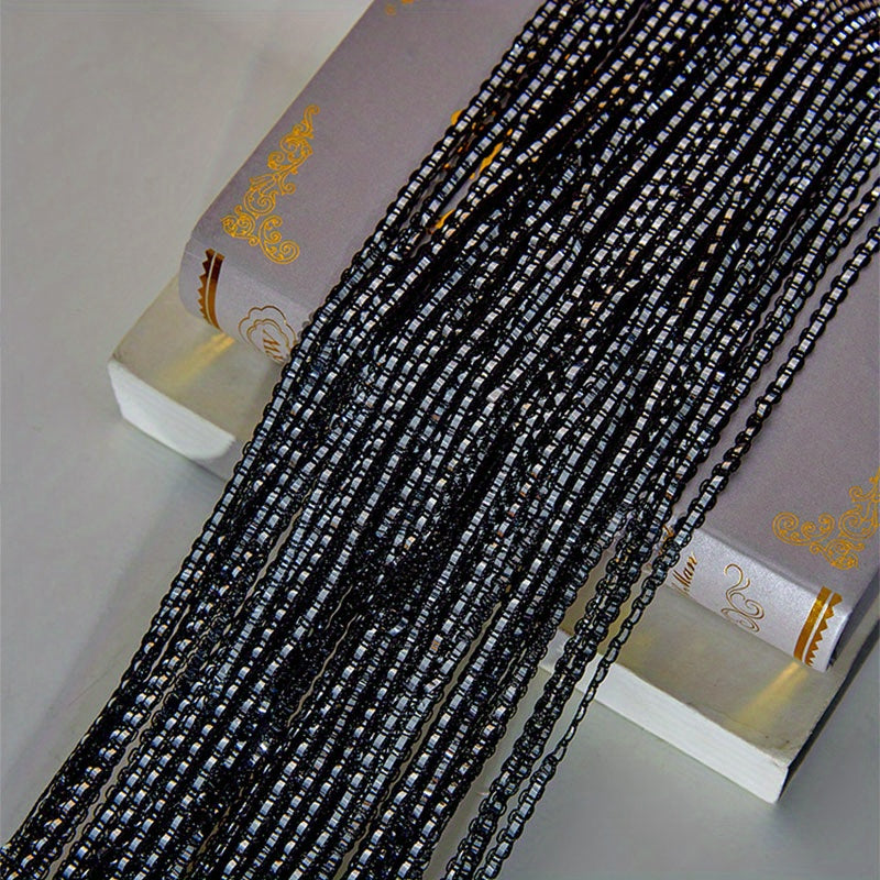 1 piece of silver gray tassel door curtain, measuring 1*2m, for wedding or home decoration.