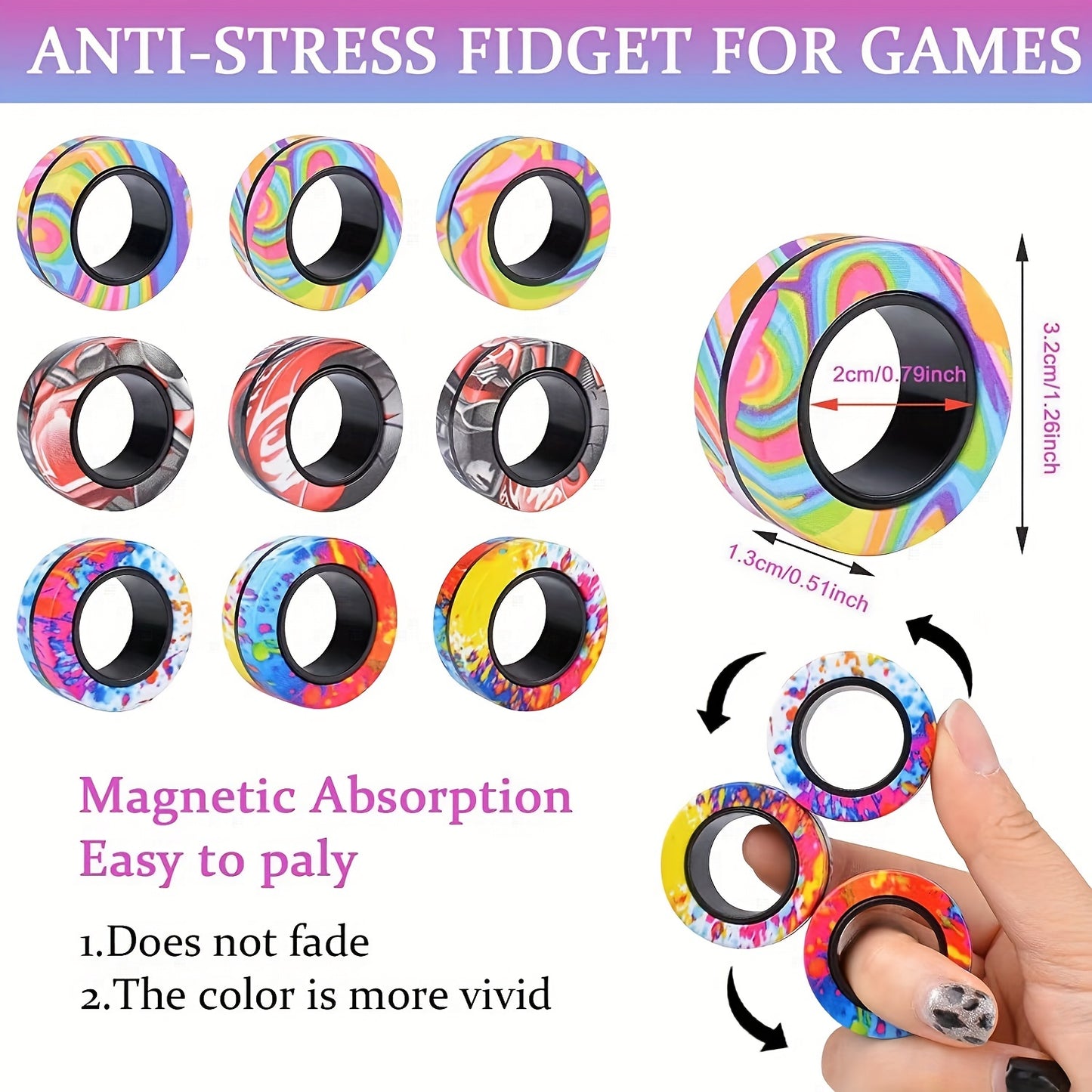 Relaxing magnetic toy for stress relief