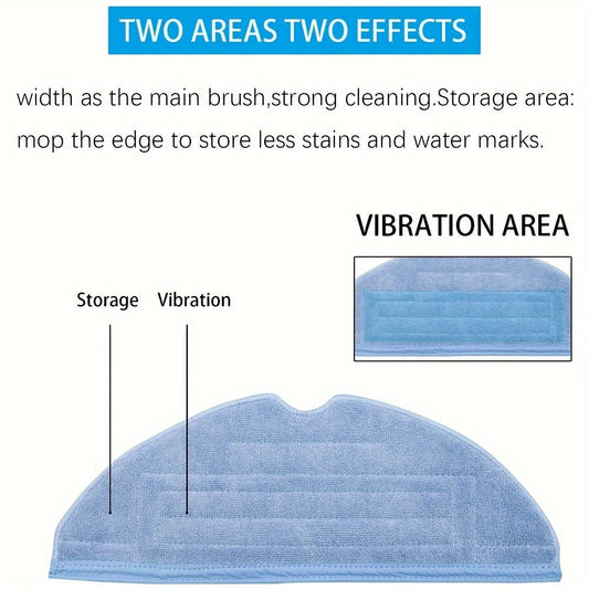 Get ready for a spotless home with this 6-pack of reusable microfiber mop pads designed to fit Roborock S7, S7+, S7 MaxV, S7 MaxV Plus, S7 MaxV Ultra, T7S, T7S Plus, S8, S8+, and Plus robot vacuums. Also included is a handy dusting brush attachment for