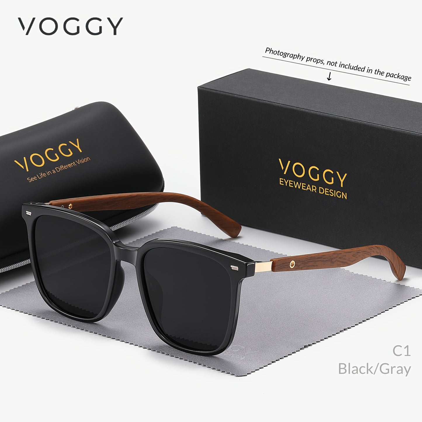 VOGGY Fashion Simple Retro Polarized Glasses for Men and Women, Perfect for Sports, Driving, Outdoor Activities, and Parties.