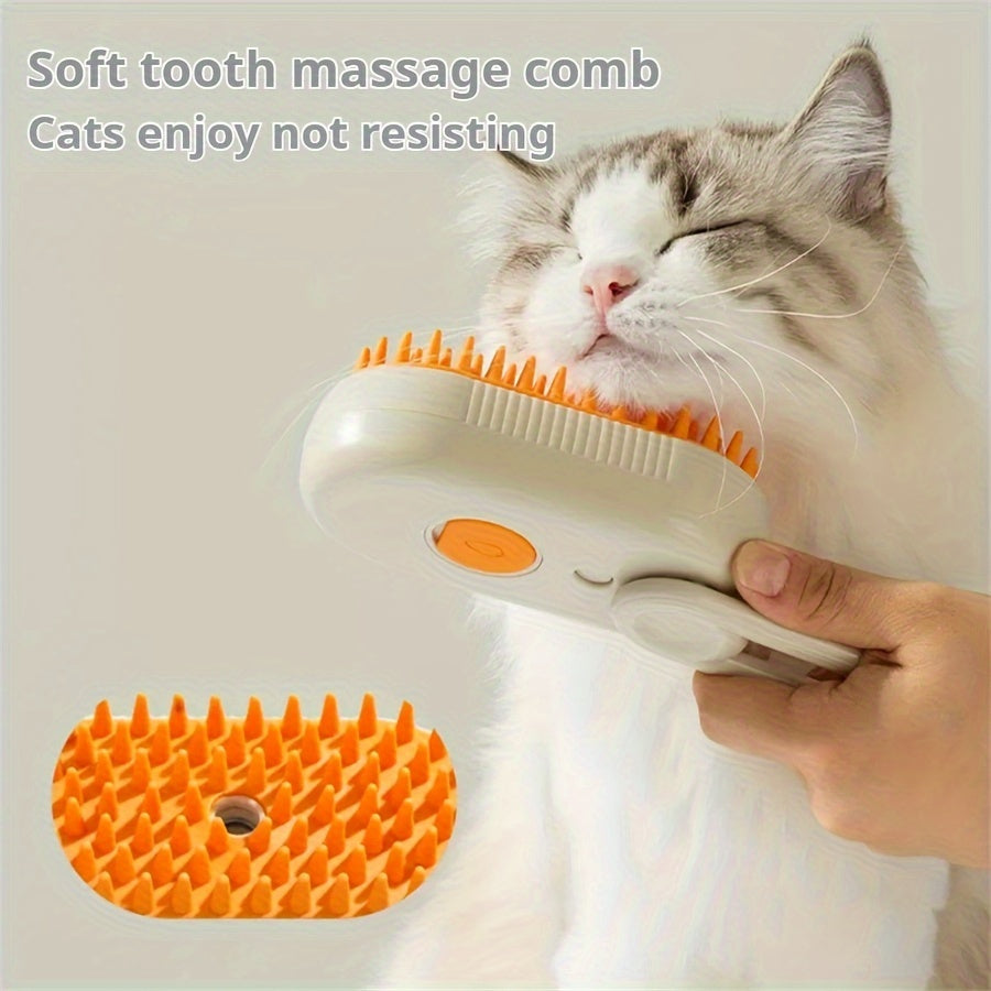 3-in-1 Small Animal Steam Brush for Cats and Dogs, Comb with Steam to Remove Tangled Hair