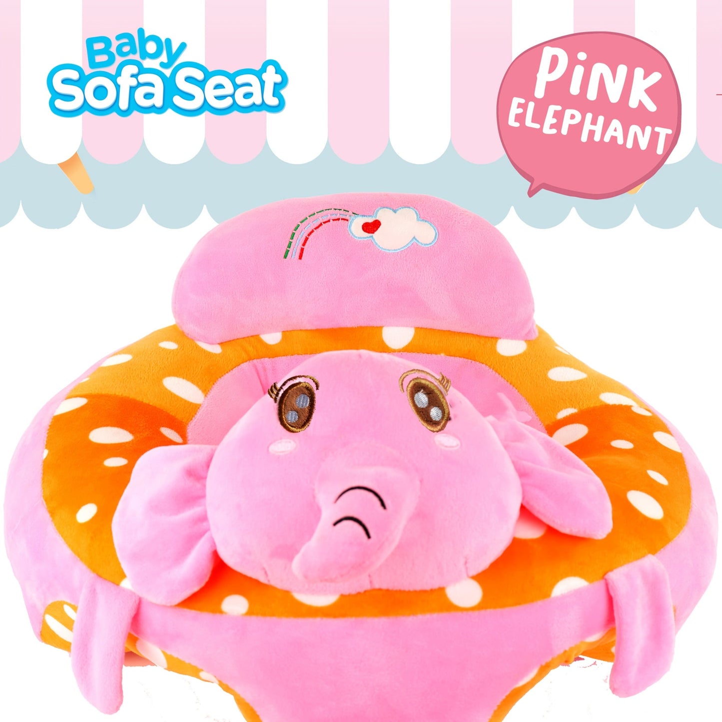 Children's Floor Seat Sofa Chair, Children's Sit Up Floor Seat, Children's Sitting Support Seat for Kids, Portable Plush Cushion Seat for Children to Sit Up and Learn.