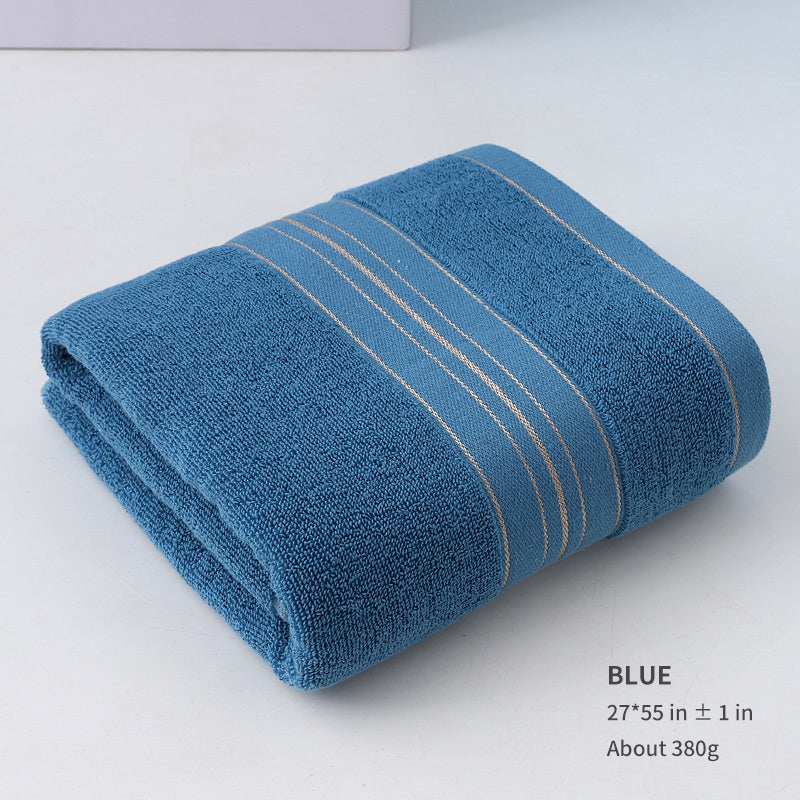 3 colors of cotton bath towels, 68.58*139.7 cm, highly absorbent