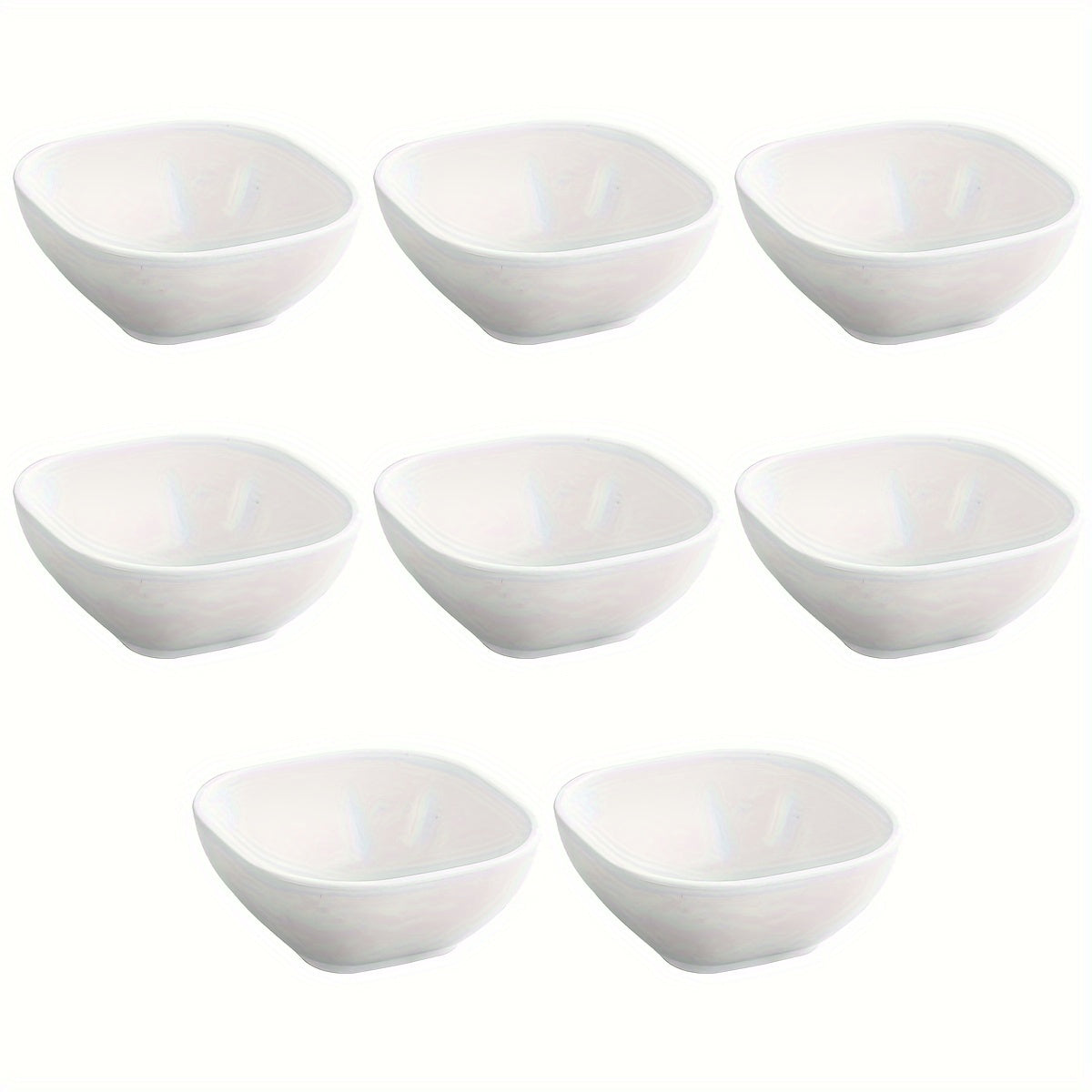 8 to 12 square sauce bowls for Korean, Chinese, and Middle Eastern styles.