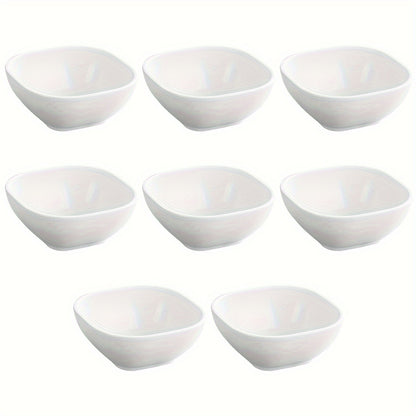 8 to 12 square sauce bowls for Korean, Chinese, and Middle Eastern styles.