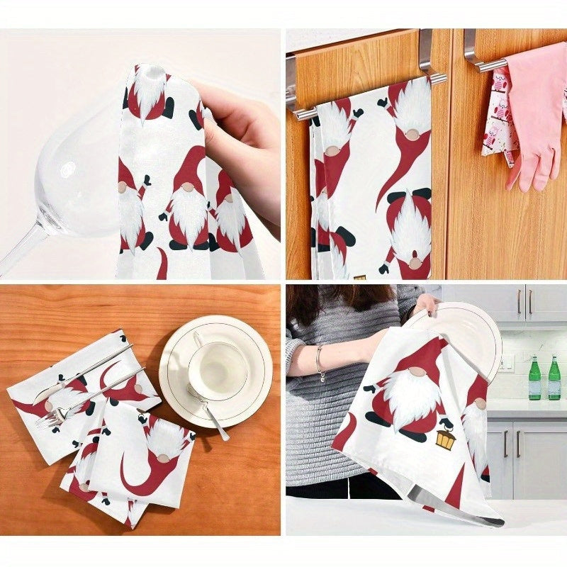 One Merry Christmas Kitchen Towel with Christmas Dwarf Pattern measuring 45.72 X 66.04 cm, perfect for adding holiday cheer to your kitchen decor. This festive hand towel makes a great winter holiday gift.