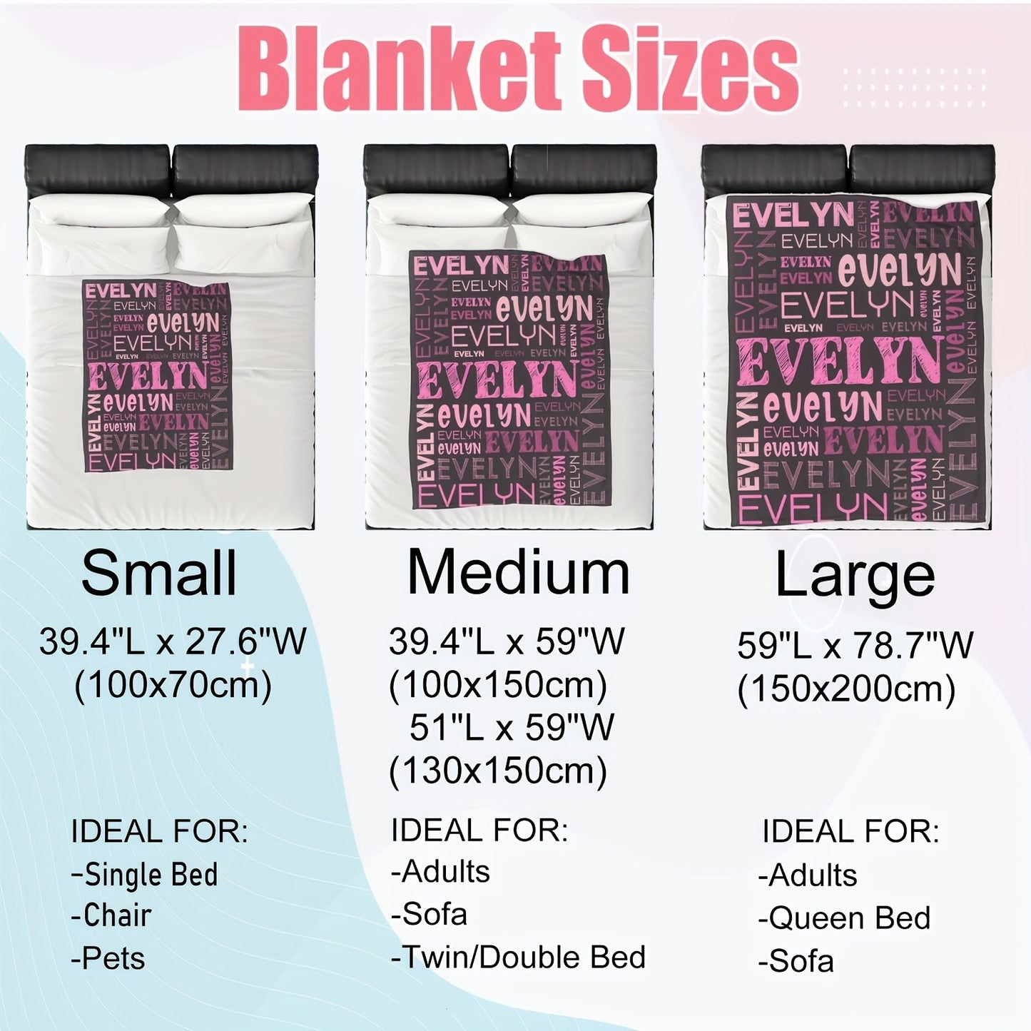 Personalized Flannel Blanket with Your Name, Made of Soft 100% Polyester, Perfect for Adults for Home, Picnics, Travel, and Bedroom Use. High-Quality Digital Printing for a Thoughtful Gift.