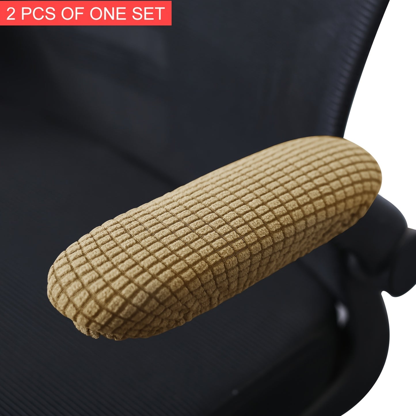 2-Pack T-Cushion Armchair Slipcovers made of stretchable polar fleece fabric. Machine washable with elastic-band closure. Polyester & spandex blend. Protects chairs from scratches & stains.