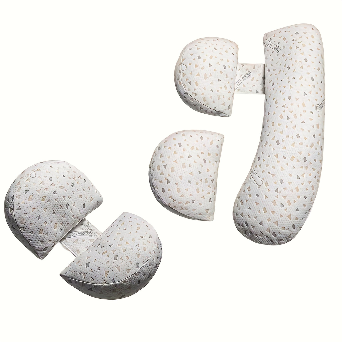 SoftTouch Pregnancy Pillow, featuring a versatile U-Hug design, made from polyester fiber material for ultimate comfort. Provides comfortable support for side sleepers, serving as a maternity cushion for back and belly support.