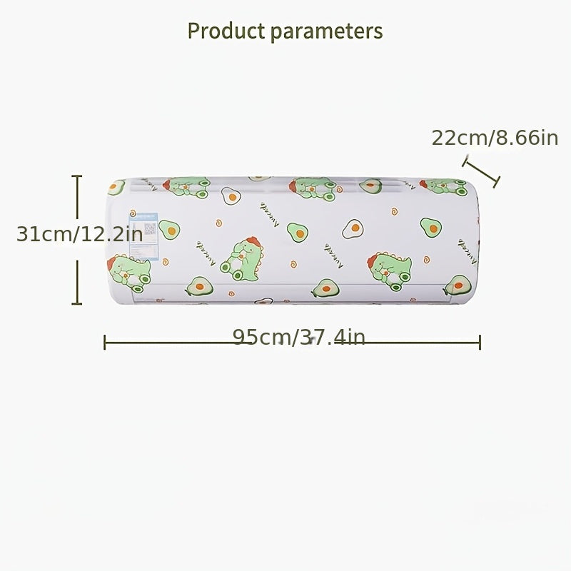 Air conditioner cover in a simple fresh pattern, designed for wall-mounted units. This cover is moisture and dust-proof, washable, and requires no power. Perfect for adding a decorative touch to your home, especially in the bedroom.