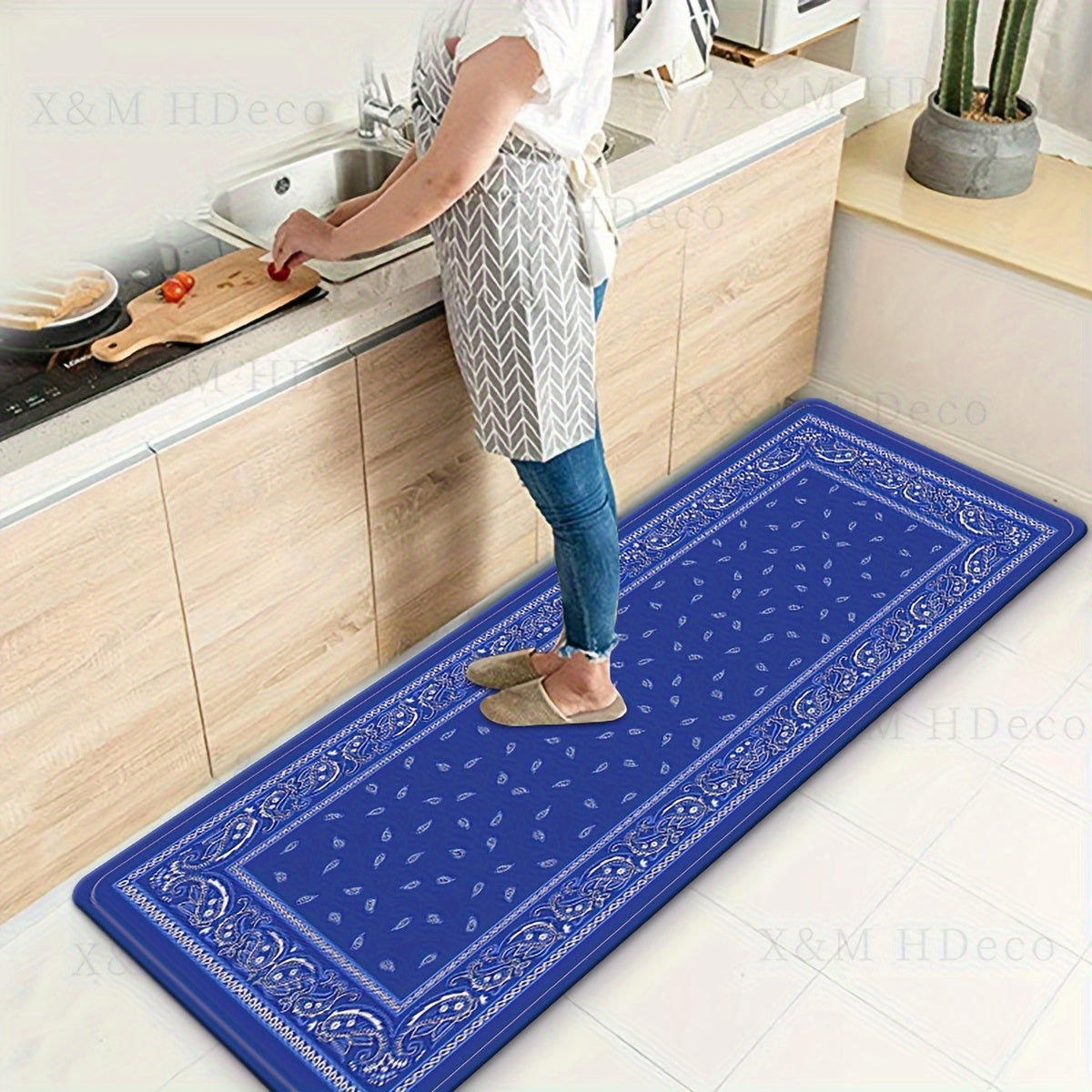 Waterproof Non-Slip Indoor Door Runner Rug for Kitchen, Home Office, Sink, Laundry - Quick Dry, Absorbent, Comfortable, 1 Piece