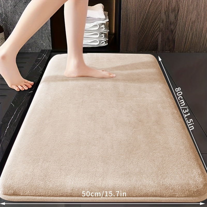 Thick and Plush 25D Sponge Bath Mat - Non-Slip, Highly Absorbent, Ideal for Shower, Kitchen, Laundry Room & Bedroom Décor