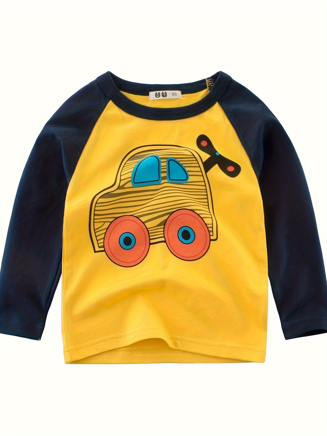 Vintage Car Print T-shirt Set for Boys