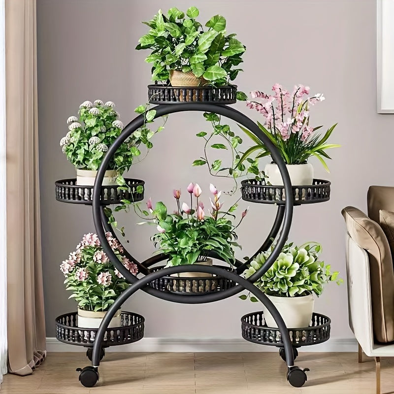 Innovative iron flower stand for pothos plants, perfect for decorating living rooms or gardens.