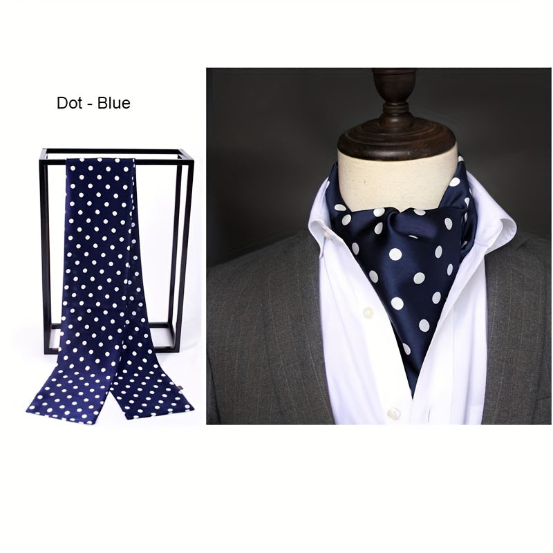 Stylish Men's Scarves: British Vintage Suit Shirt Twill Scarf with Printed Double-layer for Business - Unisex Wraps