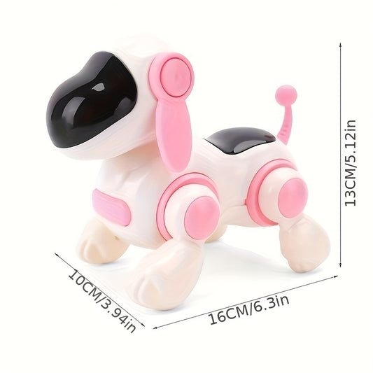 Electric walking mechanical dog toy with simulation features for meeting, calling, moving, music, and lighting. An intelligent puppy toy for children, a perfect gift for parent-child