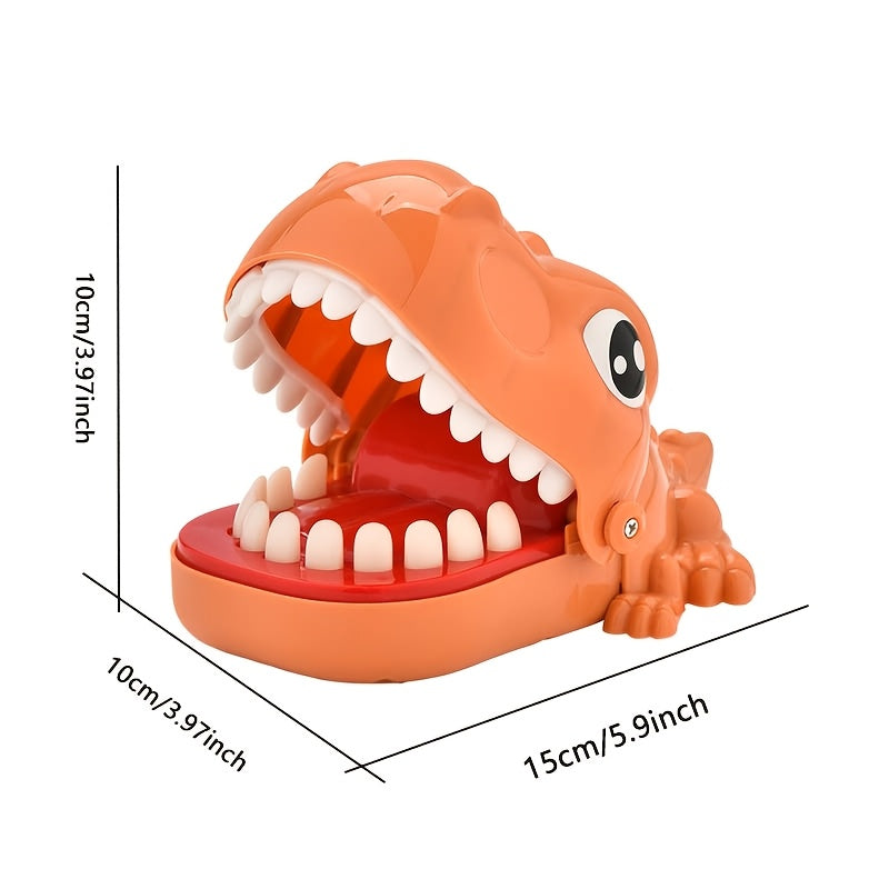 SINTCHTOIS Dino Dentist Teeth Game - Funny Prank Toy, Travel Size Challenge, Multiplayer Party Game, Durable Dark Brown PP Material