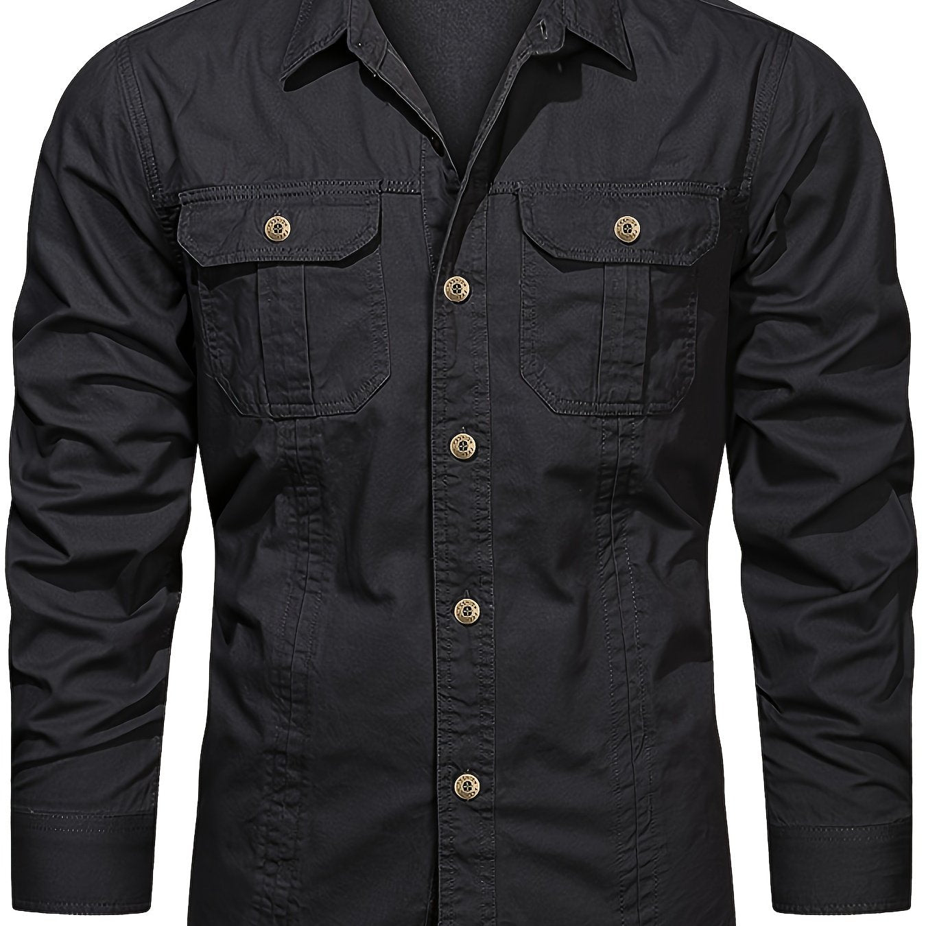 Casual long sleeve shirt for men, loose fit, Korean fashion trend. Perfect for summer and spring. Great gift option.