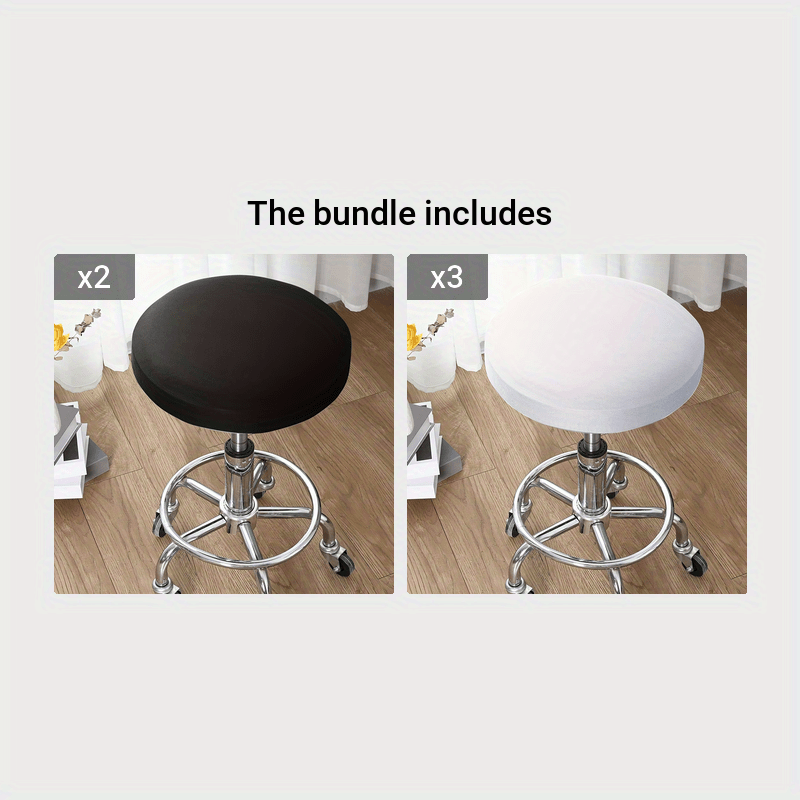 Waterproof round stool cover made of milk fiber fabric with elastic.