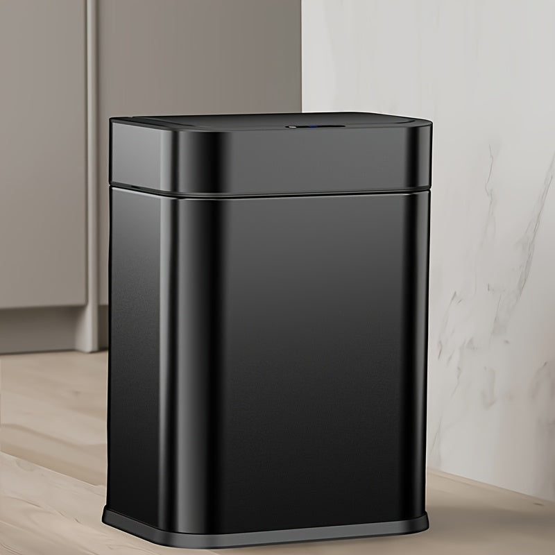 Fashionable high-end smart sensor trash can with large capacity, sealed odor-proof inner bucket and lid. Infrared sensor + kick automatic function. Suitable for various areas in the home