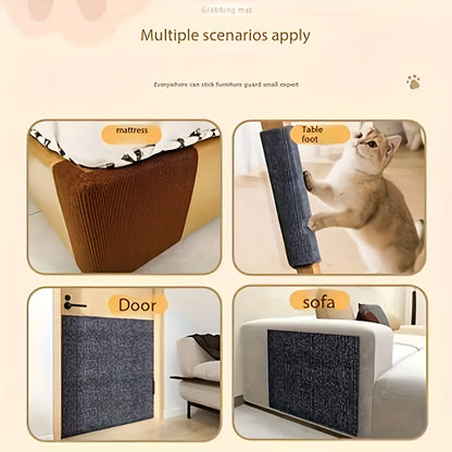 Interactive cat scratching pad made of durable polyester fiber, serves as a wall-mounted climbing frame sticker for cats.