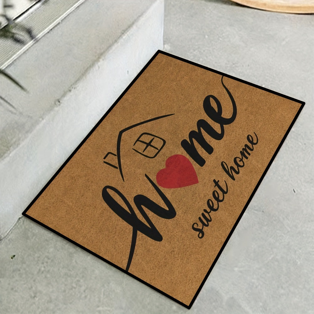 One-piece non-slip Welcome Door Mat designed for indoor and outdoor use. Machine washable and suitable for multiple areas such as family room, living room, kitchen, bedroom, farmhouse, hallway, and laundry room. Perfect for keeping your floors clean and