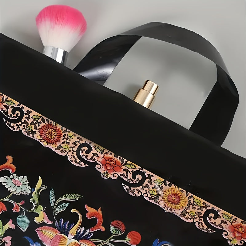 Black Mandala Flower Tote Bag, versatile for various occasions and purposes.