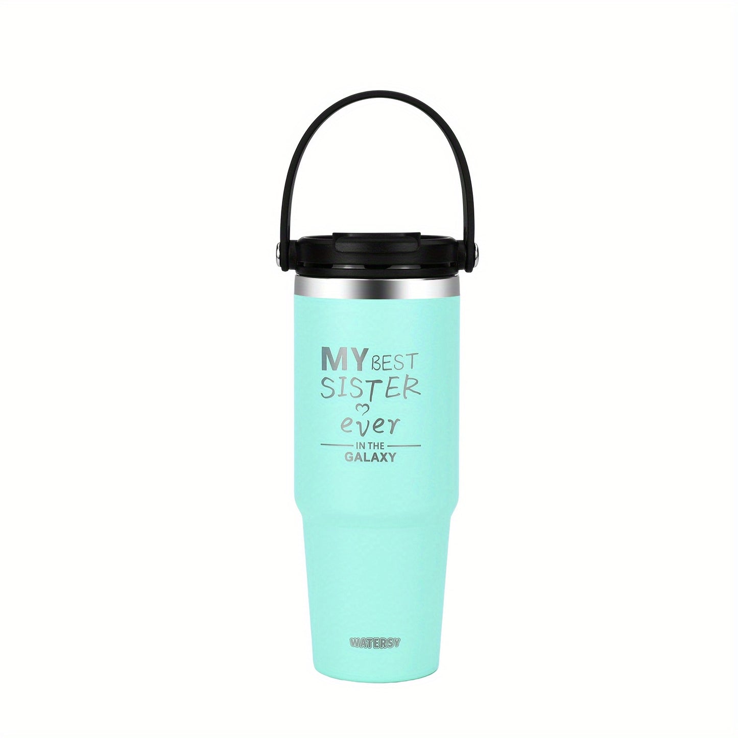 WTAERSY Insulated Water Bottle with Double Lid, 30oz/887ml, Stainless Steel, Reusable Tumbler Cup, Perfect Gift for Various Occasions.