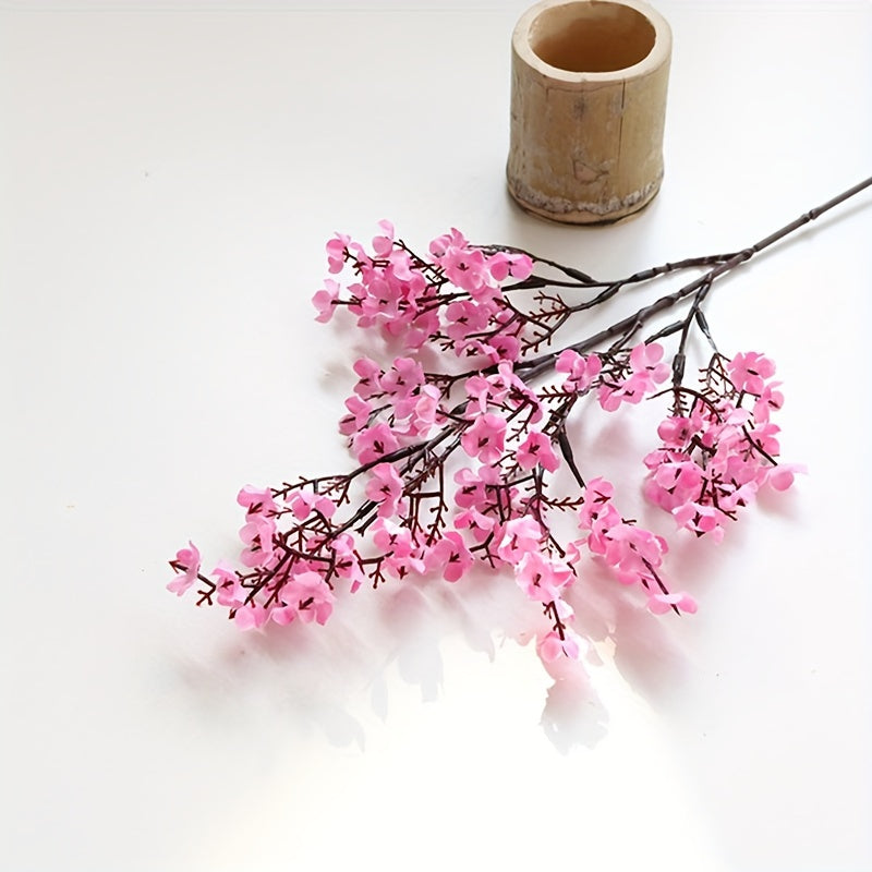 Artificial cherry blossom branches for vase, versatile décor for all seasons and occasions, no container included.