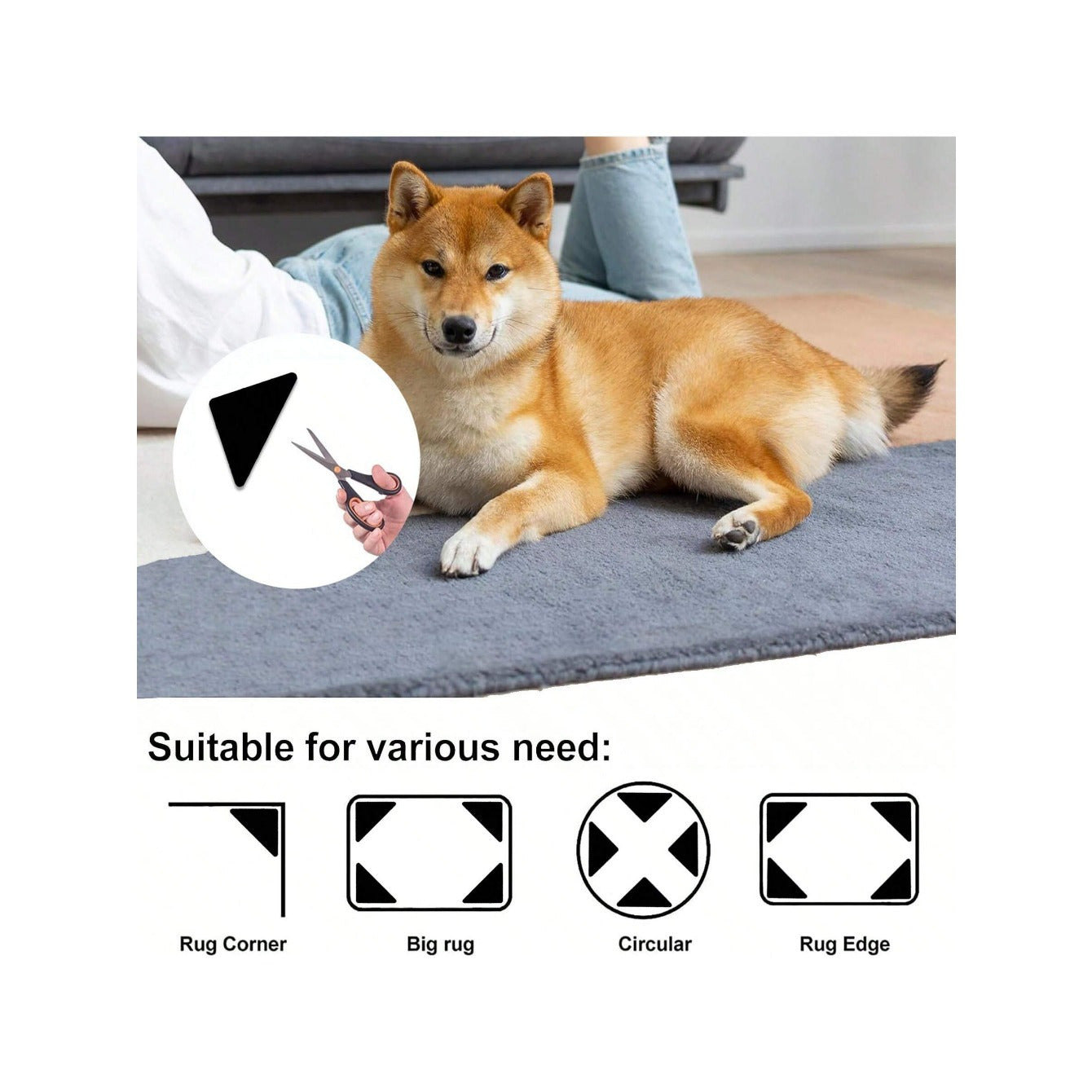 Modern Home Decor: Waterproof Polystyrene Floor Mat with Strong Adhesive and Non-Slip Fixing Stickers for Entryway and Room Safety. Available in All Sizes, Traceless Design.