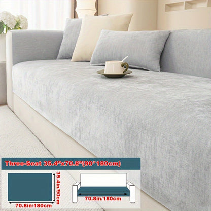 Chenille Sofa Cover suitable for armchairs to 4-seater sofas, pet-friendly, non-slip, machine washable - 1pc.