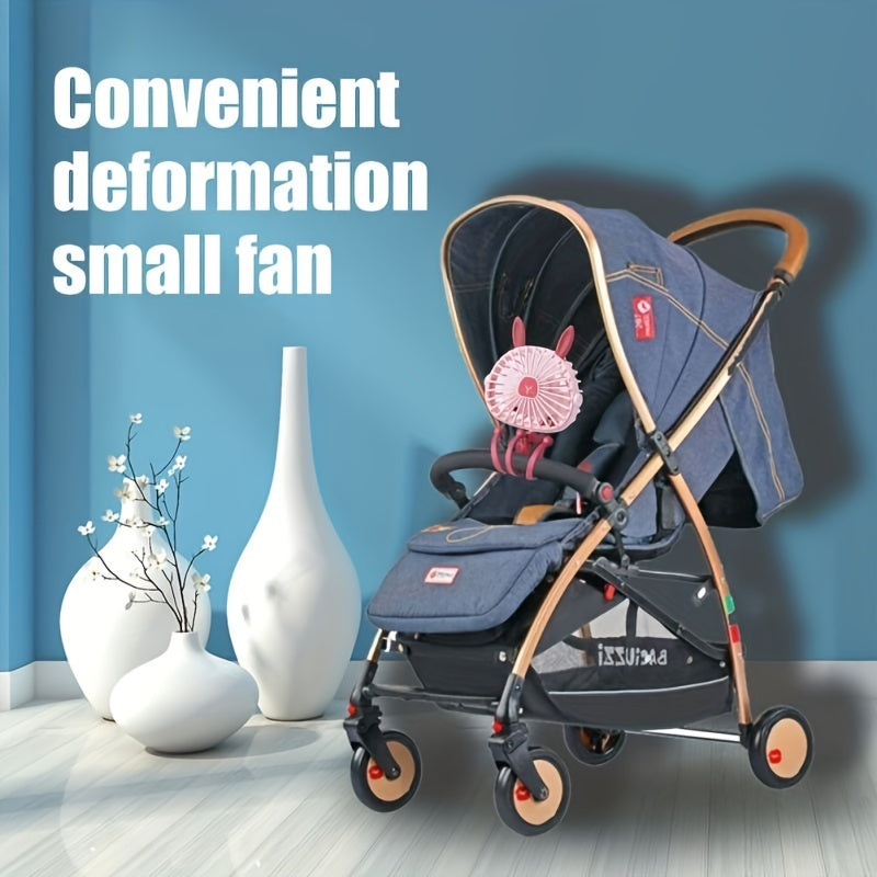 The Rabbit Octopus USB Fan is a cute and convenient portable fan that comes with a flexible stand and a mini clip-on design. Perfect for use in strollers, beds, dorms, desks, and more, this quiet and rechargeable fan is ideal for use at home or while