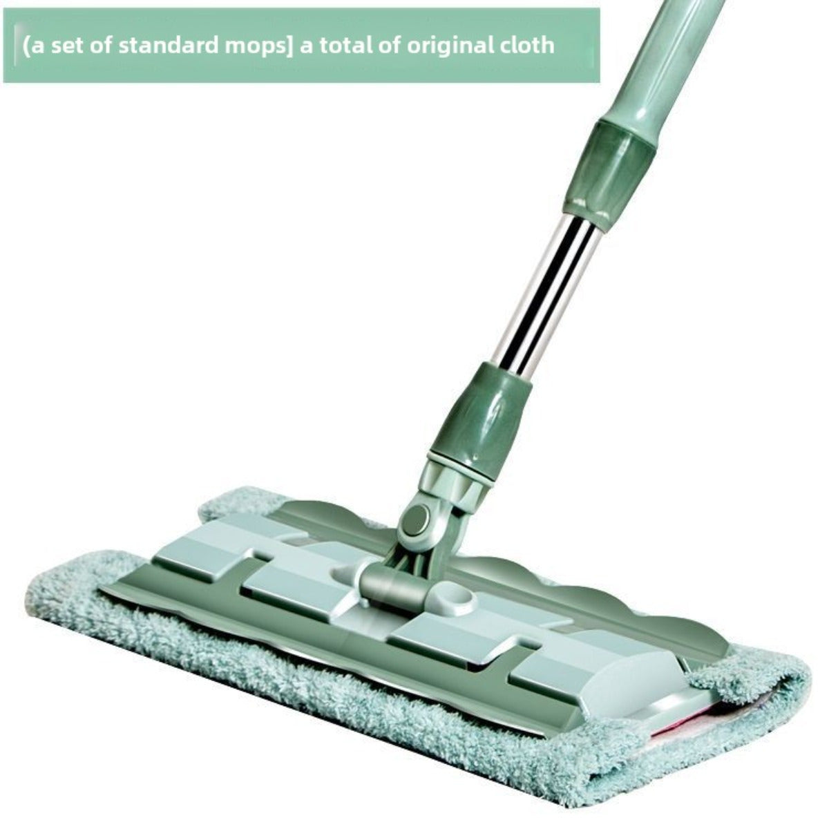 Adjustable handle makes this versatile microfiber flat mop ideal for cleaning hardwood, tile, and glass surfaces, whether wet or dry.