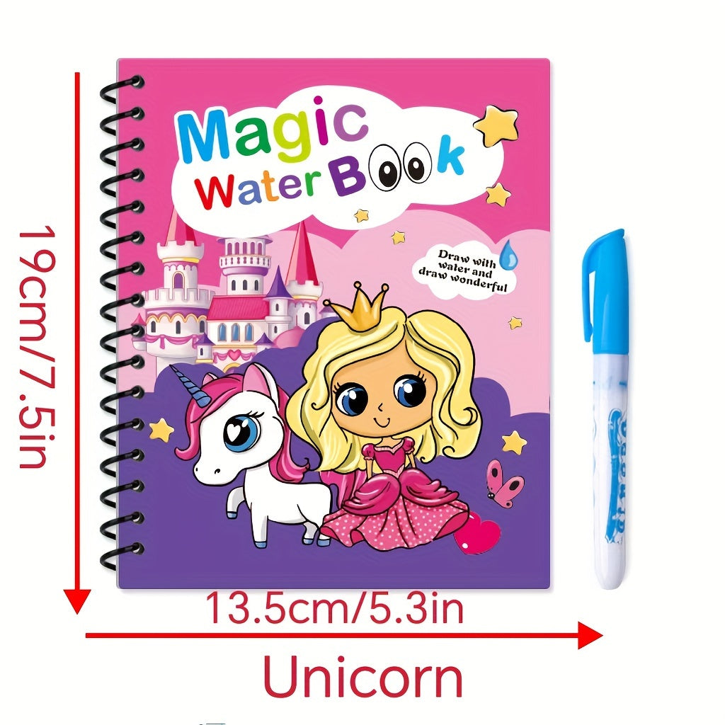 Watercolor Magic Coloring Book: 8 pages with 1 pen - Make fun and creative art with watercolors.