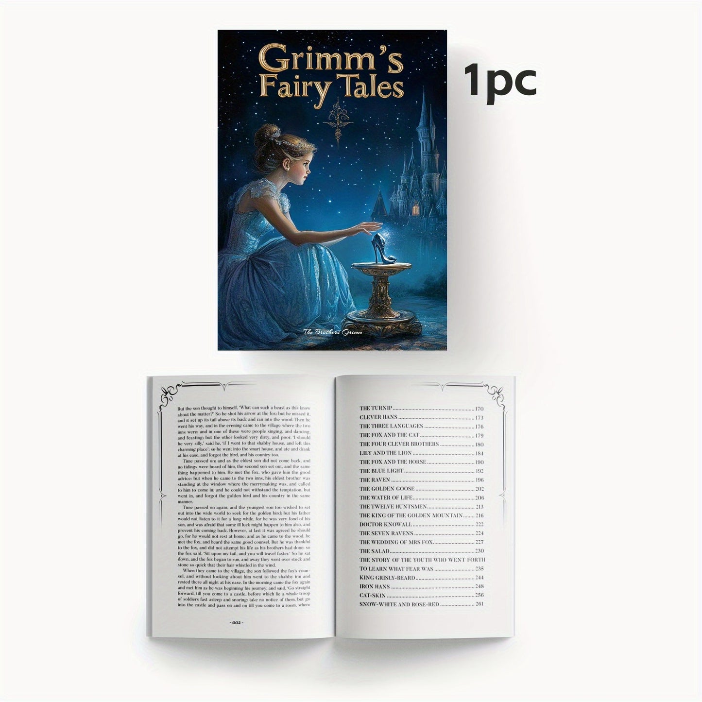 1pc Brothers Grimm's Fairy Tales, Timeless Classic Stories of Magic and Morals, English Edition, Hardcover, Published by ZHIDIAN INTERNATIONAL (USA) LLC, May 2024