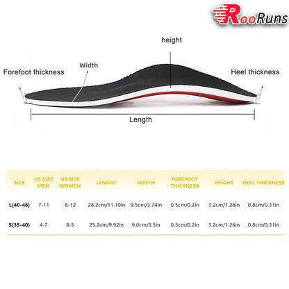 Rooruns Unisex Sports Insoles, Anti Odor, Sweat Absorbing, Breathable, Thick, Lightweight, Comfortable, Customizable