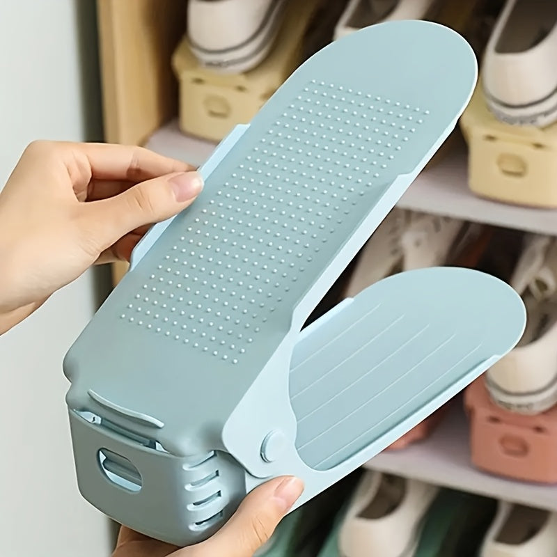 Adjustable Plastic Shoe Rack Storage Box with 1, 5, 10, 14, or 18pcs Capacity. Space-Saving Layered Design, Simple Assembly and Cleaning. Available in Multiple Colors, Perfect for Christmas and Everyday Gift Giving.