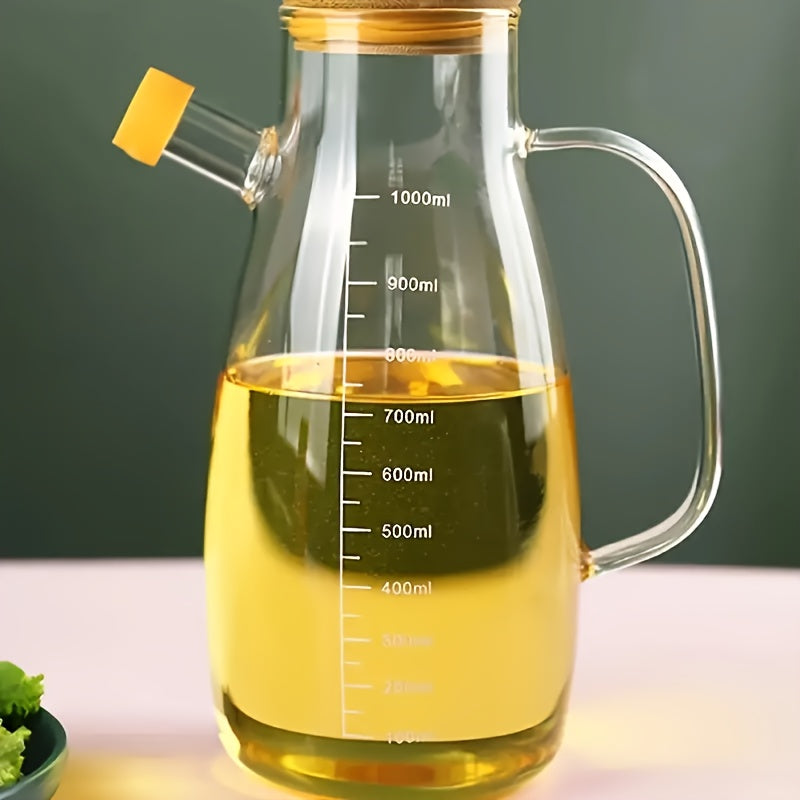 Leak-Proof Glass Olive Oil Dispenser - Ideal for Kitchen, BBQ, Camping & Picnics - BPA-Free - 1 piece