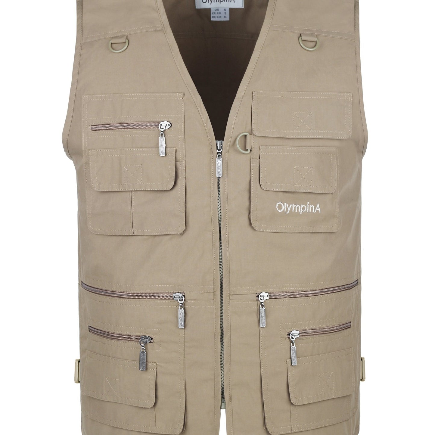 Men's Poplin Multi-Pockets Vest for outdoor activities.