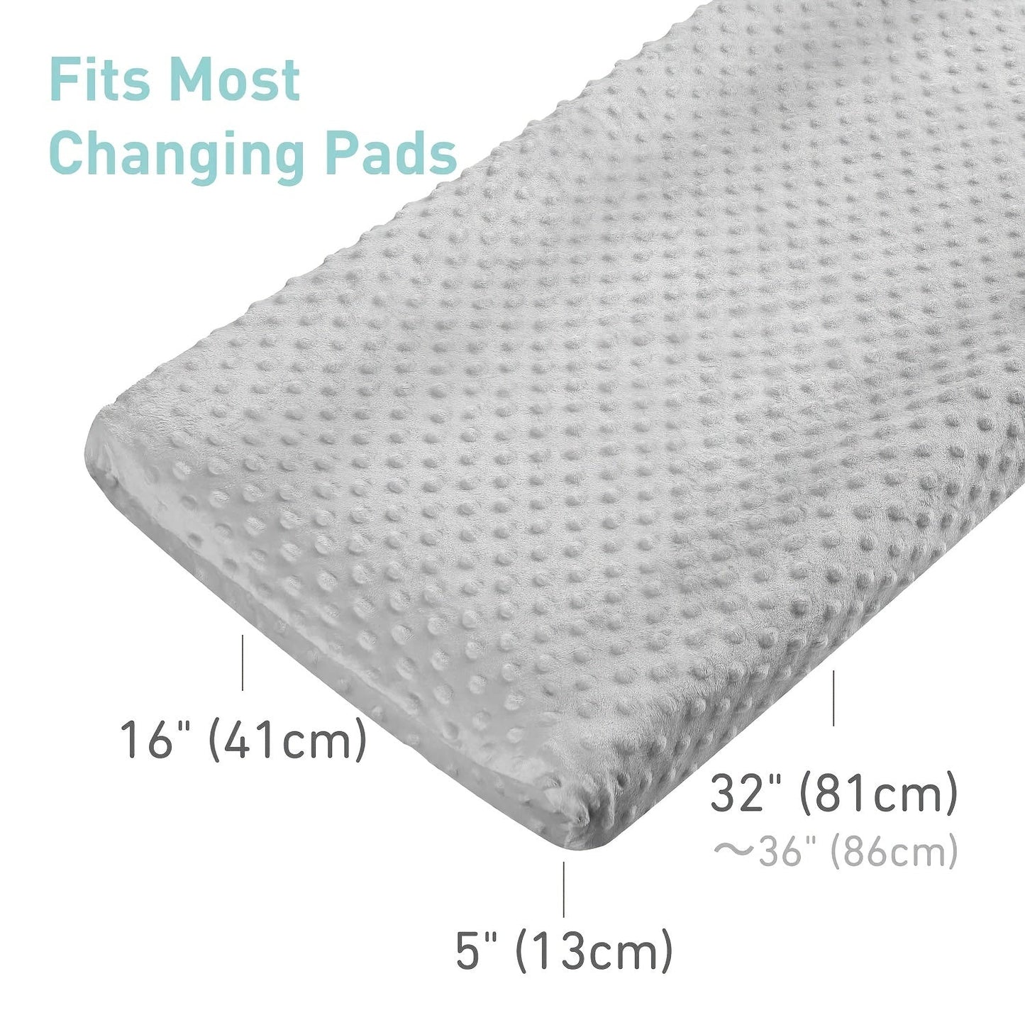 Changing Pad Cover 2pcs/pack - Soft Minky Dots Plush, Breathable, and Wipeable Changing Table Sheets. Ideal for Baby Boys and Baby Girls.