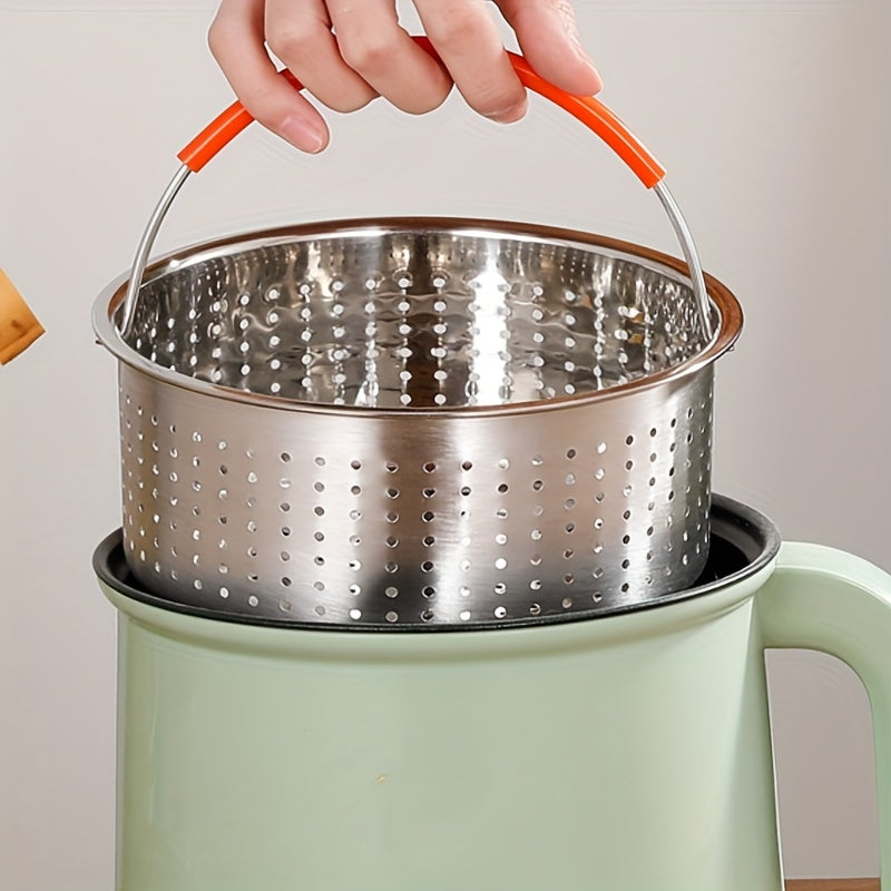 This versatile 6L Stainless Steel Steamer Basket is designed for a variety of uses in the kitchen. Its detachable handle makes it easy to use as a double boiler insert, perfect for cooking vegetables, dumplings, seafood, and more. Durable and easy to