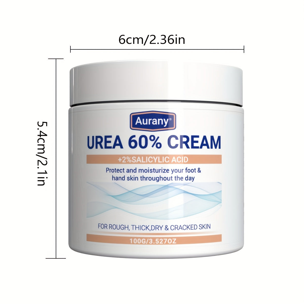 Urea Cream with Salicylic Acid for dry skin, moisturizes feet, knees, and elbows - 100G