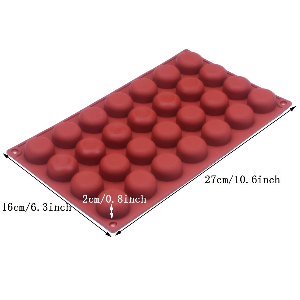 French Dessert Silicone Mold with 28 Holes for DIY Baking and Soap Making, Perfect for Chocolate, Candy, Small Cakes, and Drop Glue Mold