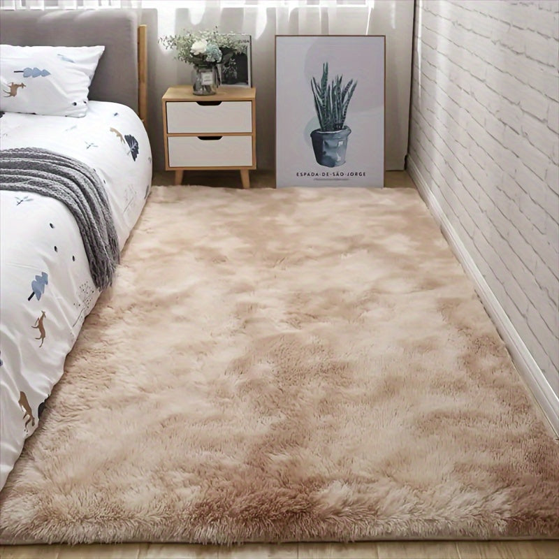 Soft and fluffy area rug, perfect for adding luxury to your bedroom and home decor. Non-slip and machine washable for easy maintenance.