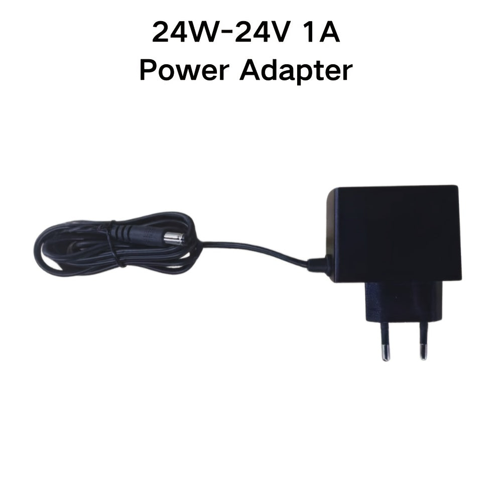 12V power adapter with various amp options, also compatible with 5V and 9V devices. Suitable for LED light strips, security cameras, routers, and speakers.