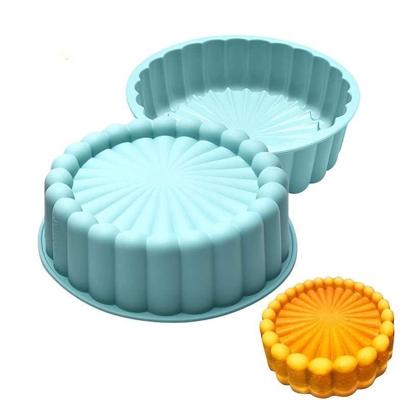 Silicone Charlotte Cake Pan - Ideal for Making Round Desserts Like Strawberry Shortcake, Cheesecake, Brownie, Tart, and Pie - 7.68*2.4in Size - Reusable Molds