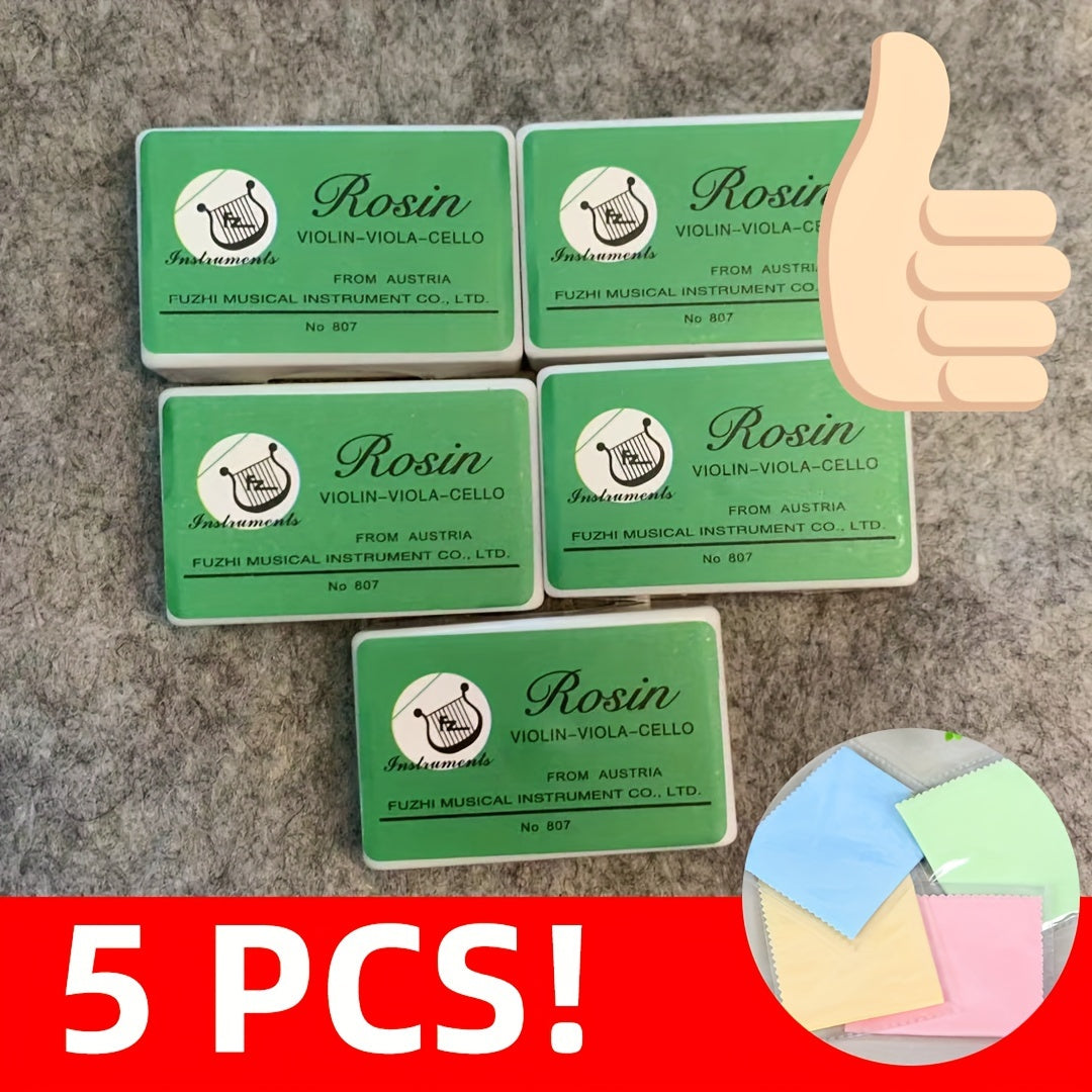 Premium violin rosin with low dust for better bow performance on violins, cellos, and violas.