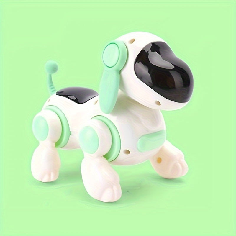 Electric walking mechanical dog toy with simulation features for meeting, calling, moving, music, and lighting. An intelligent puppy toy for children, a perfect gift for parent-child