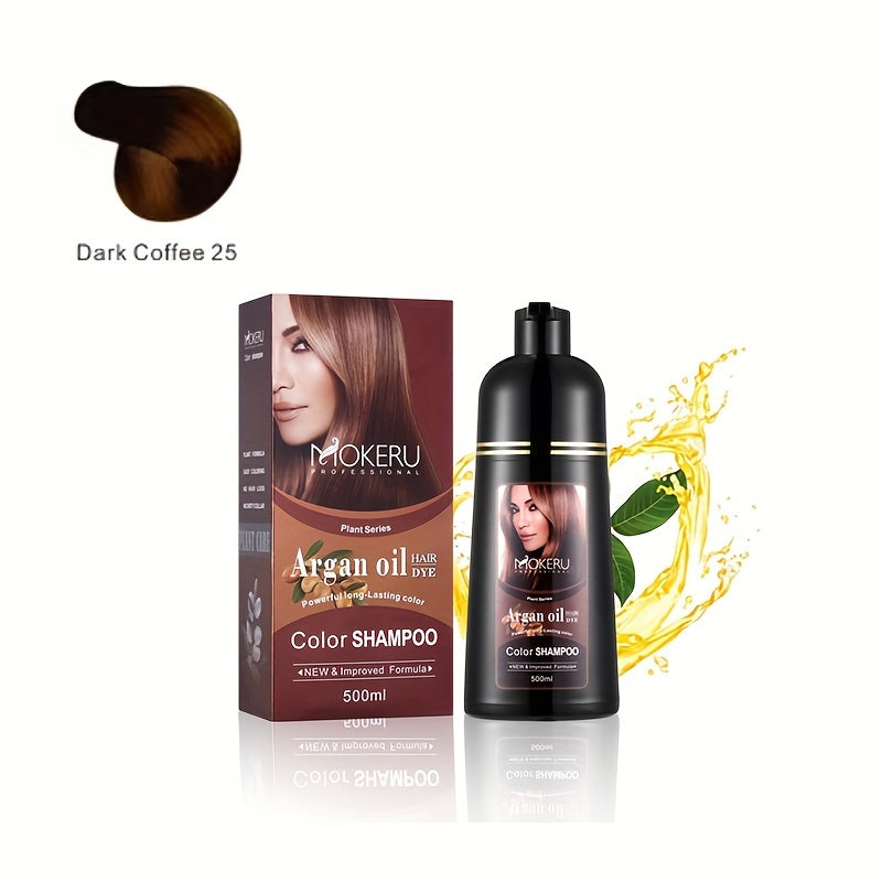 3-in-1 Argan Oil Hair Dye for Easy Gray Coverage at Home-great for Men and Women