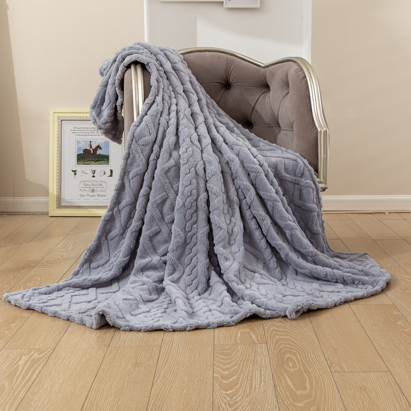 Stay cozy and stylish with the Tafu Velvet Single-Layer Blanket. Made from luxurious polyester coral fleece, this sofa throw is perfect for travel, camping, and gifting. Available in coffee, light green, grey, white, and pink, this hand-washable blanket